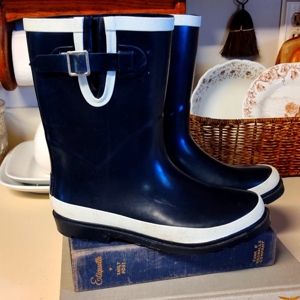 Austin Trading Co Boys Navy Blue Rubber Boots